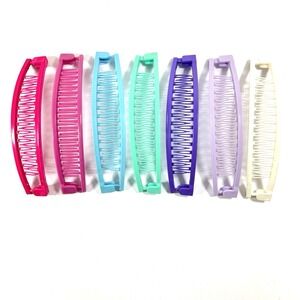 7 Piece Banana Hair Clip Set For Women Assorted Colors